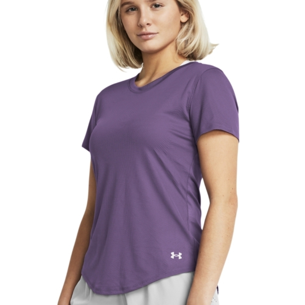 Under Armour Women's Short Sleeve Tee in Purple CoolSwitch Run Sport Gyn Size M